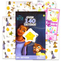 Conjunto de tatuagem temporário Disney Wish 140+ Tatuagens com adesivos