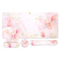 Conjunto de teclado e mouse pad de mesa MOSISO Pink Memory Foam