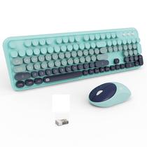 Conjunto de teclado e mouse sem fio FD Full-Size Indigo Blue Conjunto de teclado e mouse sem fio FD Full-Size Indigo Blue