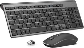 Conjunto de Teclado e Mouse Sem Fio JOYACCESS 2.4G - Preto e Cinza Conjunto de Teclado e Mouse Sem Fio JOYACCESS 2.4G - Preto e Cinza