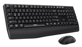 Conjunto de Teclado e Mouse Sem Fio Seenda COE200 Ergonômico Preto
