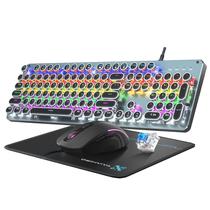 Conjunto de teclado e mouse Typewriter Mechanical Gaming Taiahiro