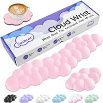 Conjunto de teclado para descanso de pulso e apoio para mãos Sushret Cloud Pink