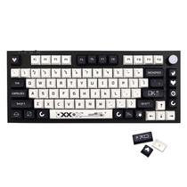 Conjunto de teclas JSJT XDA Profile preto e branco PBT 126 teclas Conjunto de teclas JSJT XDA Profile preto e branco PBT 126 teclas