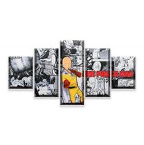 Conjunto de tela de pintura de parede One Punch Man 5 painéis Conjunto de tela de pintura de parede One Punch Man 5 painéis
