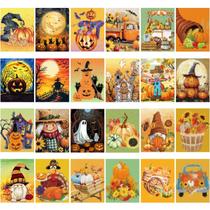 Conjunto de tela de pintura Sherr Autumn Halloween 20x25cm com tinta Conjunto de tela de pintura Sherr Autumn Halloween 20x25cm com tinta