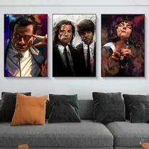Conjunto de tela para pintura de parede Pulp Fiction 3 painéis 40x60cm