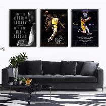 Conjunto de telas de pintura de parede LeBron James NBA 3 painéis Conjunto de telas de pintura de parede LeBron James NBA 3 painéis