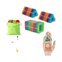 Conjunto de Telhas Magnéticas para Construção - Brinquedo Educativo DIY para Crianças