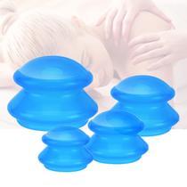Conjunto de terapia com ventosas CFHBF Silicone 4 tamanho para massagem