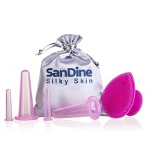 Conjunto de terapia com ventosas SanDine Silky Skin com escova esfoliante