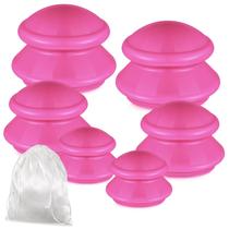 Conjunto de terapia com ventosas TreLaco Silicone, 6 unidades para dor de celulite Conjunto de terapia com ventosas TreLaco Silicone, 6 unidades para dor de celulite