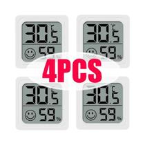 Conjunto De Termômetro Digital Mini LCD E Higrômetro Para Medição De Temperatura E Umidade Interna