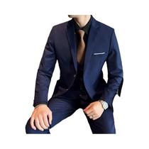 Conjunto De Terno Casual De Negócios Estilo Britânico Em Três Peças Para Casamento, Colete E Calças