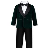 Conjunto de terno de smoking para meninos SANGTREE verde escuro de 18 a 24 meses