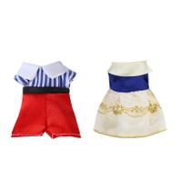 Conjunto de terno e vestido de casal para boneco de 3 polegadas E-TING Conjunto de terno e vestido de casal para boneco de 3 polegadas E-TING