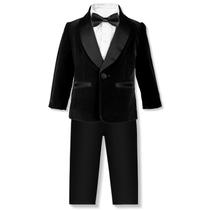 Conjunto de terno formal de smoking para meninos SANGTREE preto de 4 a 5 anos