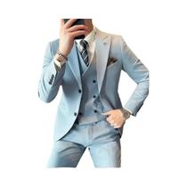 Conjunto De Terno Masculino De Alta Qualidade Com Blazer, Colete E Calças Para Casamento E Ocasiões
