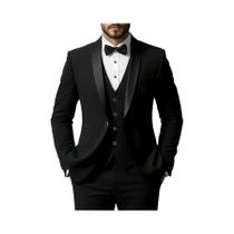 Conjunto De Terno Masculino Fashionável De 3 Peças, Jaqueta, Colete E Calças, Alta Qualidade Para