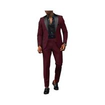 Conjunto De Terno Slim Fit Masculino De 2 Peças Com Botão Único Para Casamento E Negócios