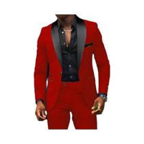 Conjunto De Terno Slim Fit Masculino De 2 Peças Com Botão Único Para Casamento E Negócios