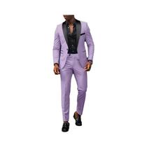 Conjunto De Terno Slim Fit Masculino De 2 Peças Com Botão Único Para Casamento E Negócios