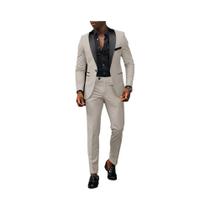 Conjunto De Terno Slim Fit Masculino De 2 Peças Com Botão Único Para Casamento E Negócios
