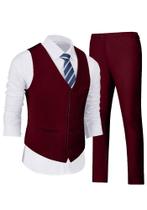 Conjunto de ternos Wehilion Burgundy para formatura de casamento formal para homens