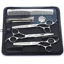 Conjunto de tesouras de cabelo de barbeiro Axemoore Professional 6 em 3 peças