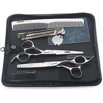 Conjunto de tesouras de cabelo de barbeiro Axemoore Professional de 15 cm e 2 peças
