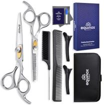 Conjunto de tesouras de cabelo profissionais Barber Kit Equinox com acesso.