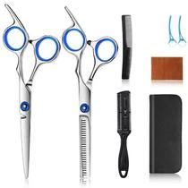 Conjunto de tesouras de corte de cabelo de 7 peças em aço inoxidável Conjunto de tesouras de corte de cabelo de 7 peças em aço inoxidável
