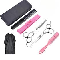Conjunto de tesouras de corte de cabelo de 7 peças em aço inoxidável Conjunto de tesouras de corte de cabelo de 7 peças em aço inoxidável