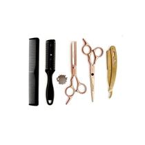 Conjunto de tesouras, faca de cabeleireiro profissional COPPER, 6 polegadas