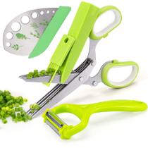 Conjunto de tesouras Herb VIBIRIT de 5 lâminas para cozinha em aço inoxidável