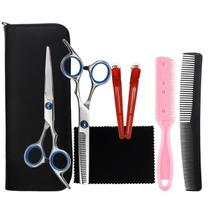 Conjunto de tesouras para cortar cabelo de 8 peças em aço inoxidável Conjunto de tesouras para cortar cabelo de 8 peças em aço inoxidável