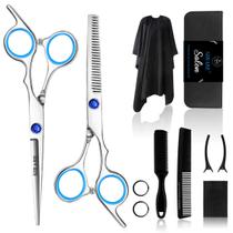 Conjunto de tesouras para cortar cabelo e afinar Sirabe Sapphire 11 PCS