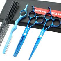 Conjunto de tesouras para cortar cabelo Smithking 6,0 polegadas com azul navalha