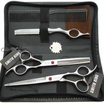 Conjunto de tesouras para corte de cabelo Smithking 7" em aço inoxidável Conjunto de tesouras para corte de cabelo Smithking 7" em aço inoxidável
