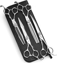 Conjunto de tesouras para cuidar de cães GLADOG 9CR Steel 7" 6,5" 4 unidades