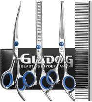 Conjunto de tesouras para cuidar de cães GLADOG Professional 5 em 1