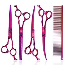 Conjunto de tesouras para cuidar de cães JASON Professional 6 em 1 Conjunto de tesouras para cuidar de cães JASON Professional 6 em 1