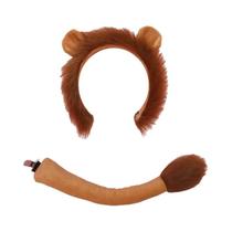 Conjunto De Tiara E Cauda De Orelhas De Leão Para Crianças E Adultos, Acessórios De Fantasia De