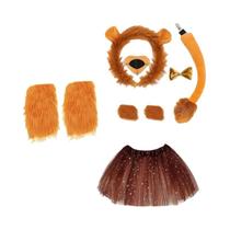Conjunto De Tiara E Cauda De Orelhas De Leão Para Crianças E Adultos, Acessórios De Fantasia De