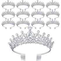 Conjunto de tiara e coroa de princesa Loetere Crystal para mulheres