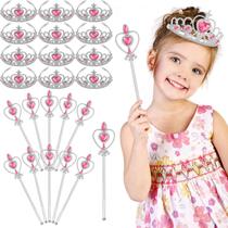 Conjunto de tiara e varinha Lenwen Crown com acessórios de vestir para princesas
