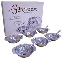 Conjunto De Tigela De Inox Para Sobremesa Com 12 Unidades Conjunto De Tigela De Inox Para Sobremesa Com 12 Unidades