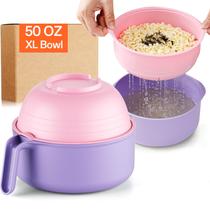 Conjunto de Tigela MEACOLIA para Micro-ondas de 1,5 L para Ramen Rosa Conjunto de Tigela MEACOLIA para Micro-ondas de 1,5 L para Ramen Rosa