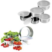 Conjunto De Tigelas Aço Inox 5 Peças Com Tampa Resistente