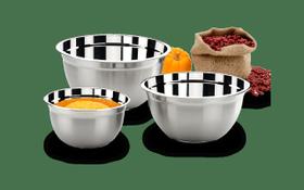 Conjunto de Tigelas Brinox Suprema 3 Peças Aço Inox Conjunto de Tigelas Brinox Suprema 3 Peças Aço Inox